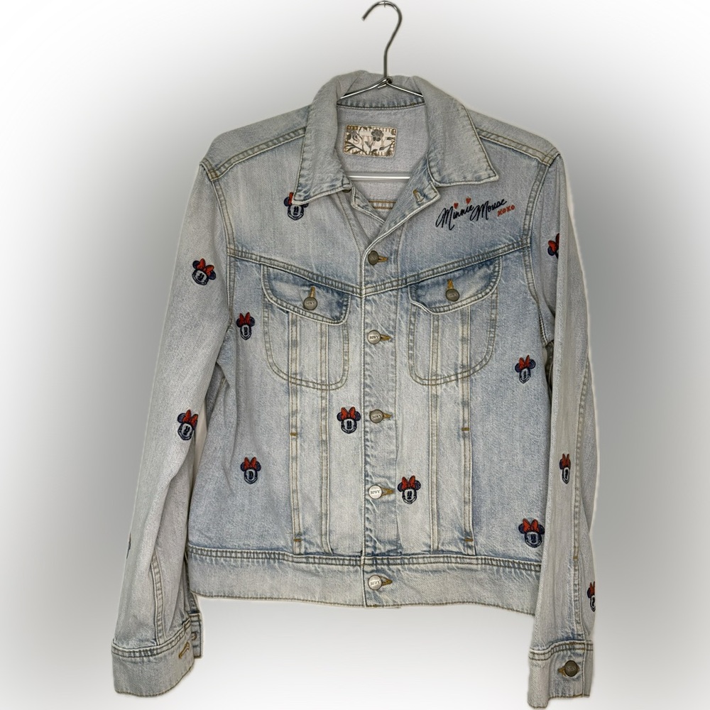RARE Disney Parks SIWY Minnie Mouse Denim Jacket Women's Size X-Small